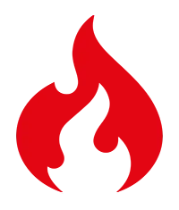 Flammensymbol für Heizungstechnik